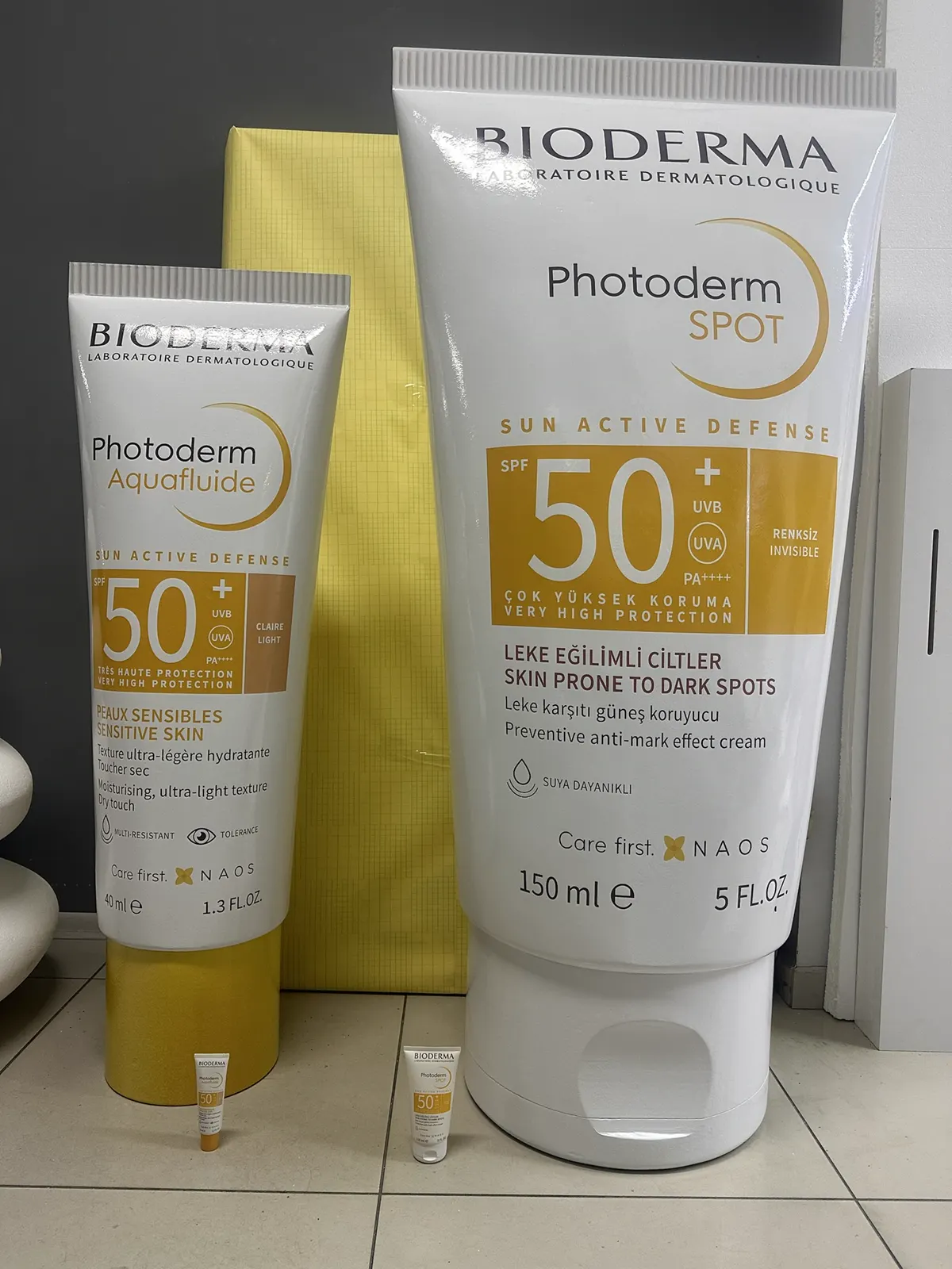 Bioderma Photoderm güneş kremi büyük ölçekli ürün dummyleri