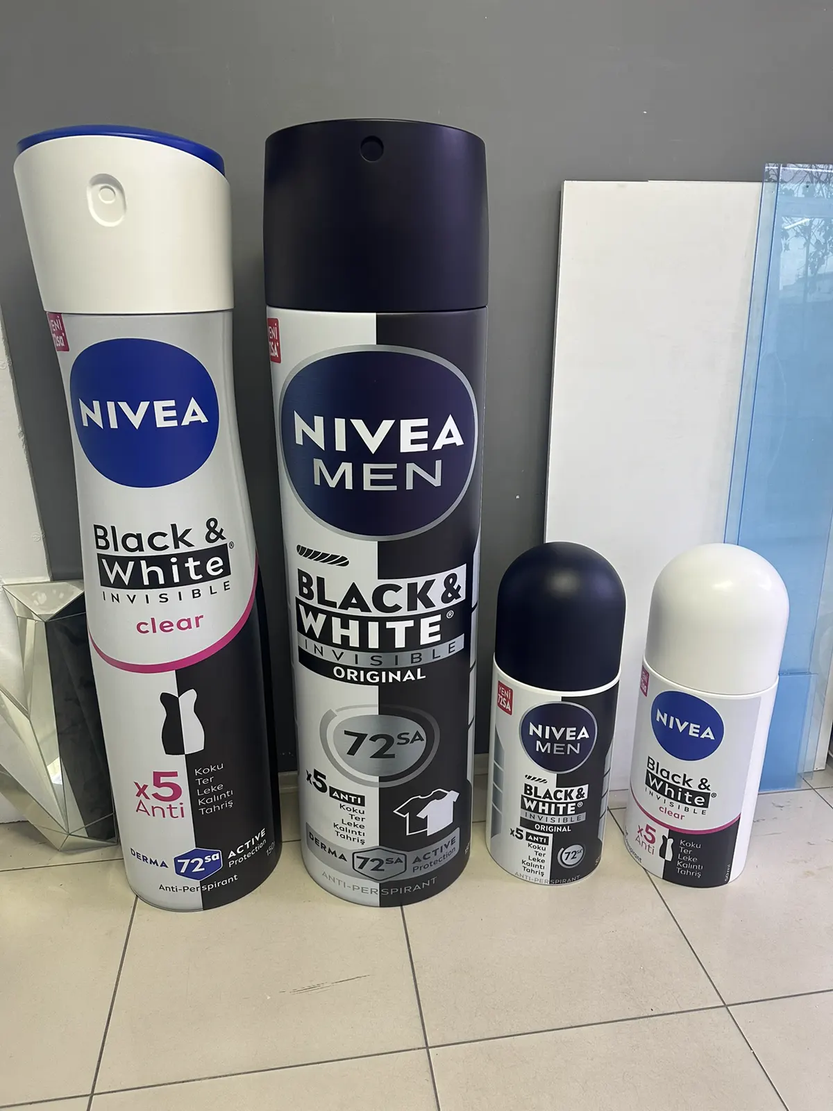 Nivea Men deodorant ürünleri büyük ölçekli reklam dummyleri