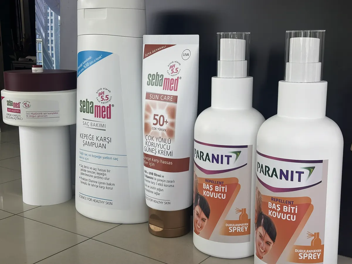 Sebamed güneş ve bakım ürünleri büyük ölçekli dummy seti