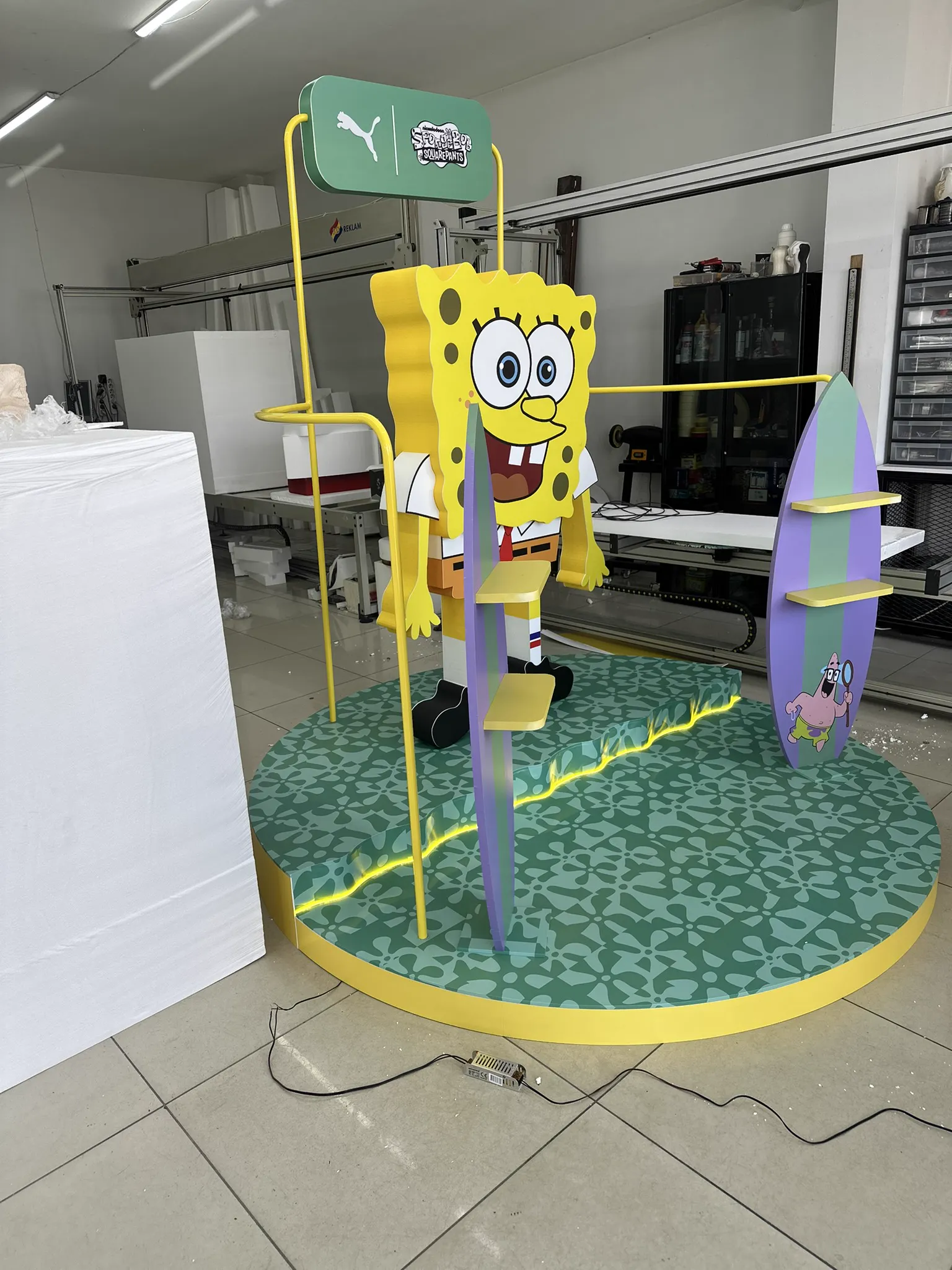 Sünger Bob karakter temalı üç boyutlu dekor